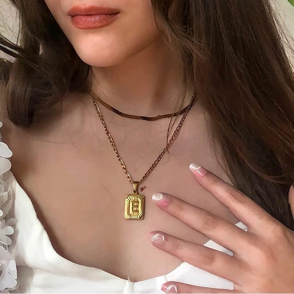 Nilevibes HIP HOP Initial Letter Pendant Necklace,Gold Platd Capital AlphabetA-Z - Picture 4 of 16